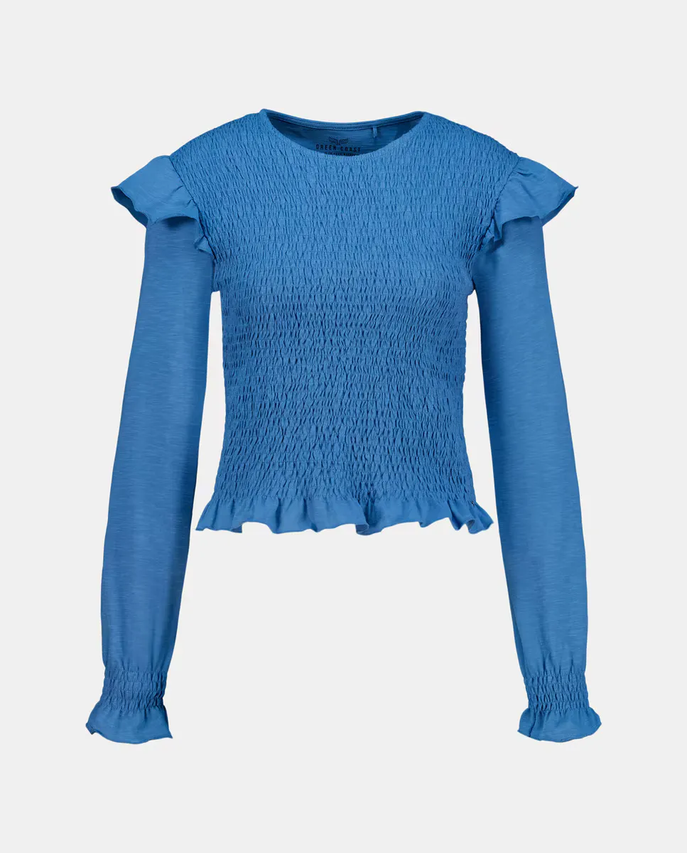 Женская футболка с длинным рукавом и медовой вязкой Green Coast, цвет Ceruelo
Женская футболка с длинным рукавом и медовой вязкой Green Coast, цвет Ceruelo