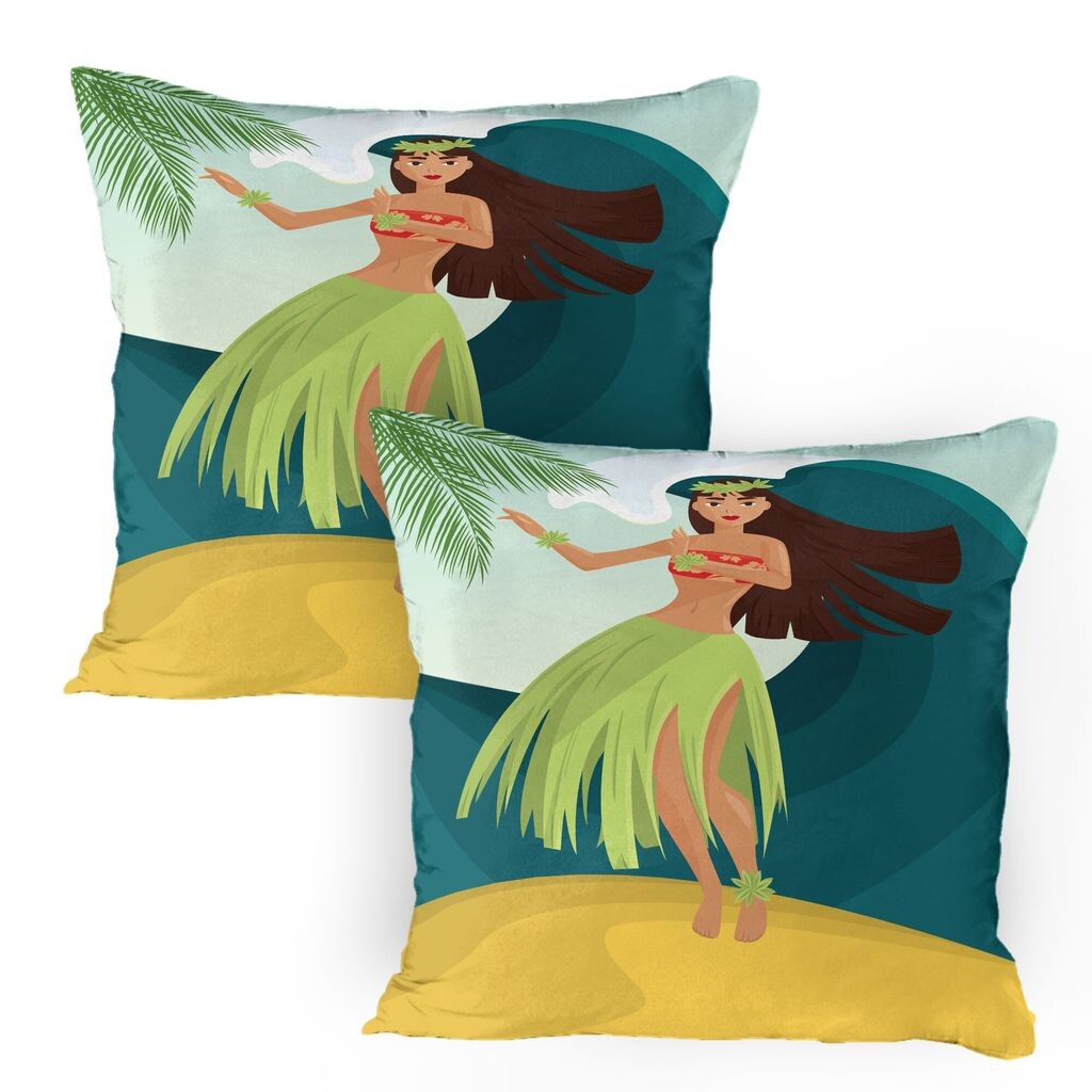 ABAKUHAUS Hula Girl Чехлы для подушек, комплект из 2 шт., Этническая женщина, танцующая на песчаном пляже, серфинг по волнам, Aloha Palm Trees Hello Summer, чехлы для подушек с декоративным принтом, 80 x 80 см, разноцветные
ABAKUHAUS Hula Girl Чехлы для подушек, комплект из 2 шт., Этническая женщина, танцующая на песчаном пляже, серфинг по волнам, Aloha Palm Trees Hello Summer, чехлы для подушек с декоративным принтом, 80 x 80 см, разноцветные