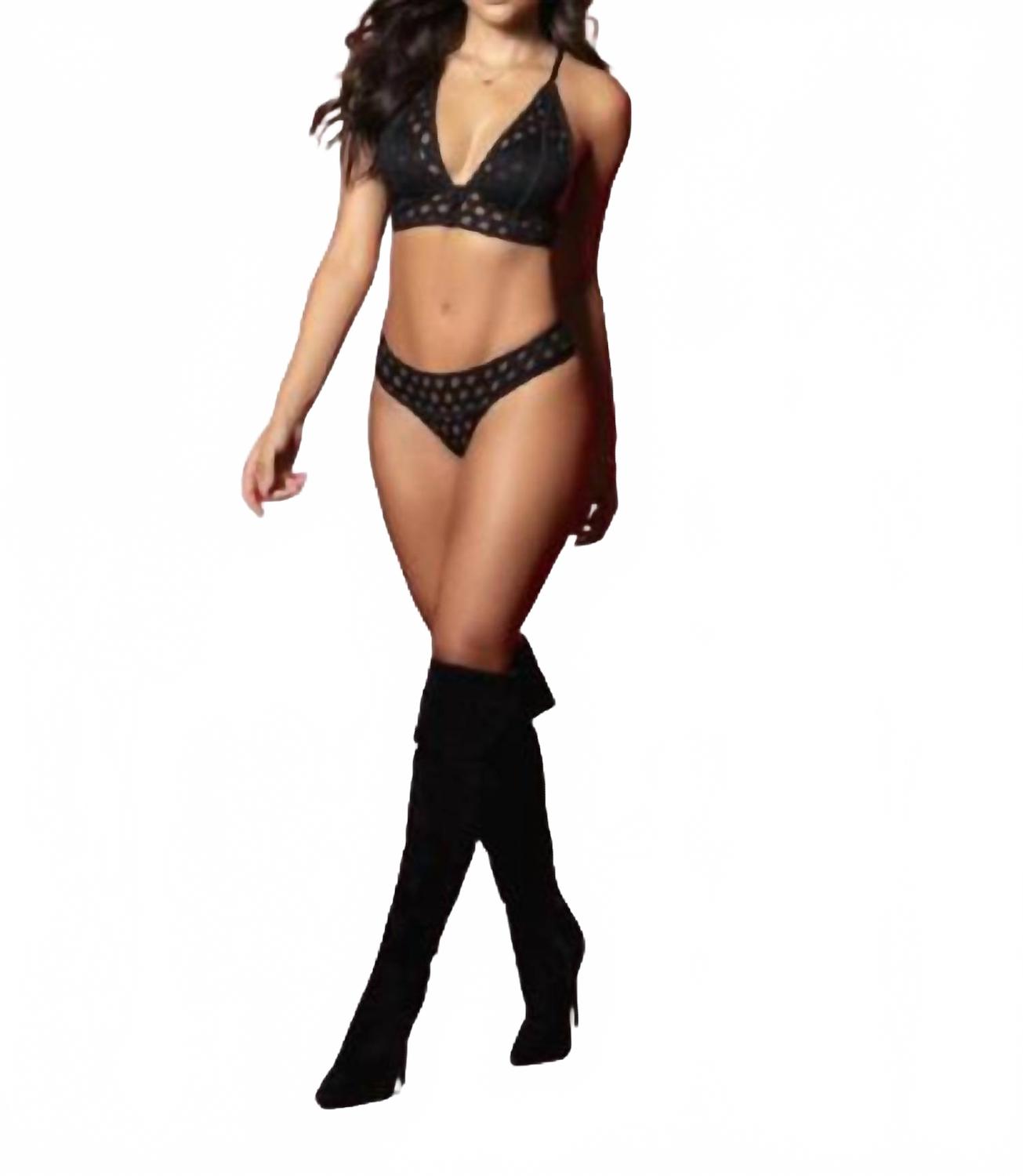 Daring комплект из 2 предметов: бюстгальтер и трусики в черном цвете Mapale
Daring комплект из 2 предметов: бюстгальтер и трусики в черном цвете Mapale