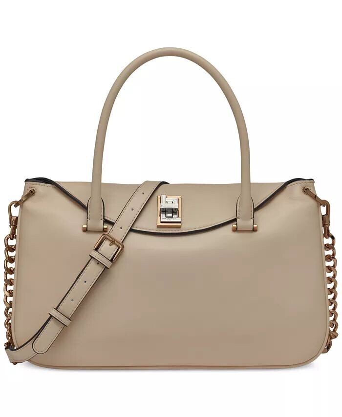 Сумка-портфель Nadine Large Leather Crossbody KARL LAGERFELD PARIS, коричневый/бежевый 
Сумка-портфель Nadine Large Leather Crossbody KARL LAGERFELD PARIS, коричневый/бежевый