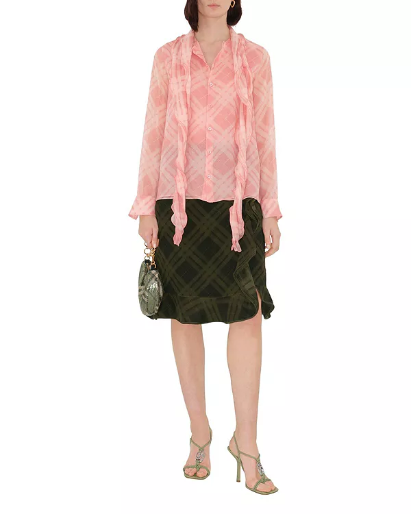 Шелковая юбка-саронг в клетку Burberry, коричневый
Шелковая юбка-саронг в клетку Burberry, коричневый