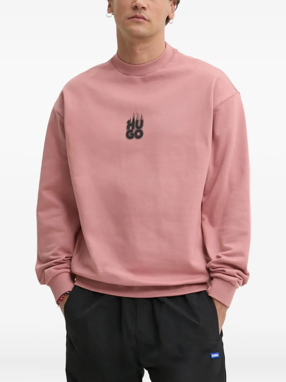 Толстовка с логотипом HUGO, розовый 
Толстовка с логотипом HUGO, розовый