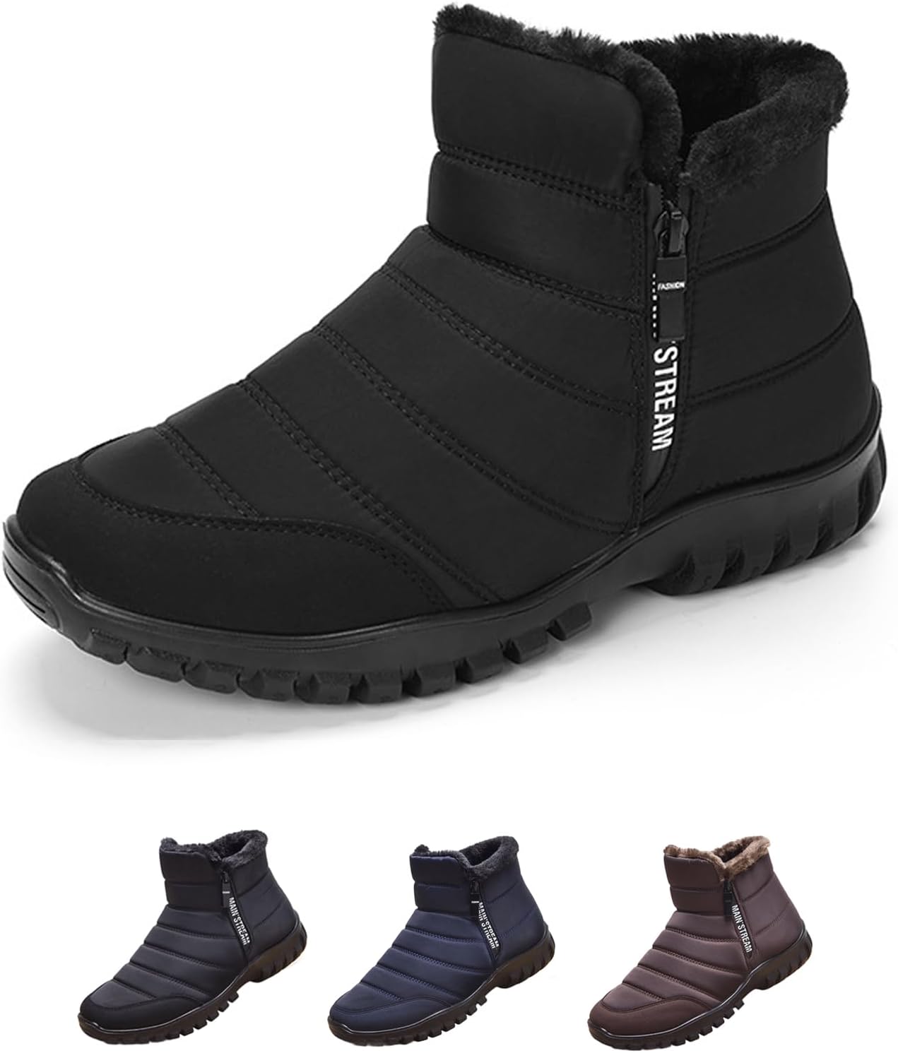 Мужские зимние ботинки Snow Boots водонепроницаемые с утеплителем, на меху, теплые ботинки до щиколотки с молнией, зимние ботинки на каждый день Generic, черный
Мужские зимние ботинки Snow Boots водонепроницаемые с утеплителем, на меху, теплые ботинки до щиколотки с молнией, зимние ботинки на каждый день Generic, черный