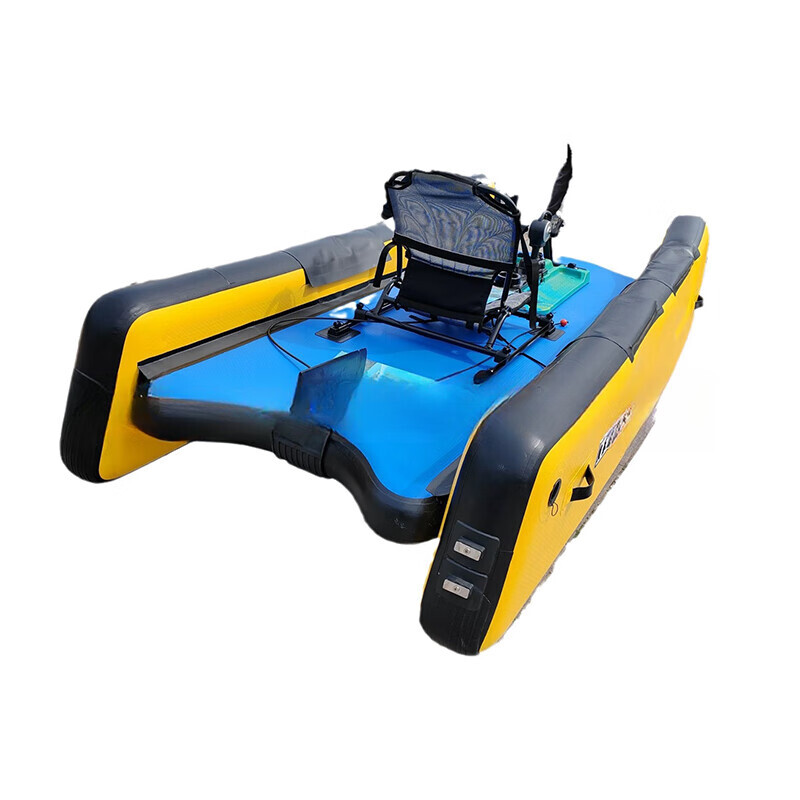 Надувная педальная лодка Hanglang, 270*92см, голубой/желтый 
Надувная педальная лодка Hanglang, 270*92см, голубой/желтый