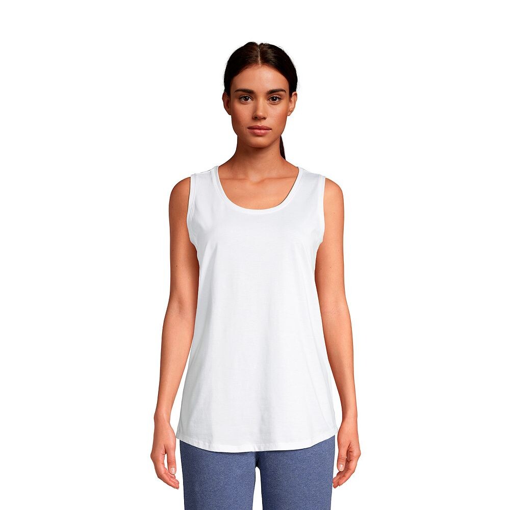 Хлопковая туника с круглым вырезом Petite Lands' End Supima, майка-майка, белый
Хлопковая туника с круглым вырезом Petite Lands' End Supima, майка-майка, белый