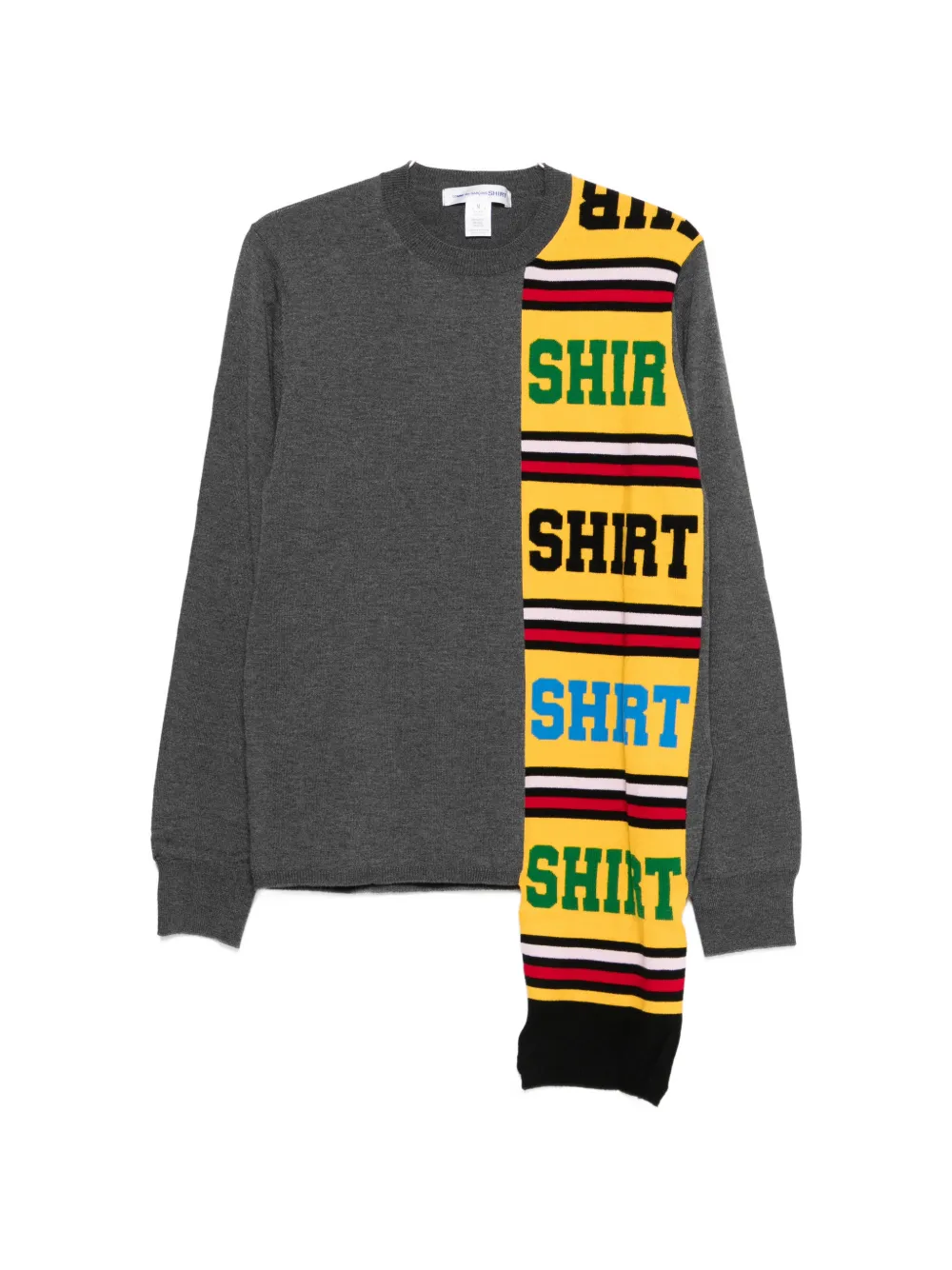 Свитер с панелью и надписью Comme Des Garçons Shirt, серый
Свитер с панелью и надписью Comme Des Garçons Shirt, серый