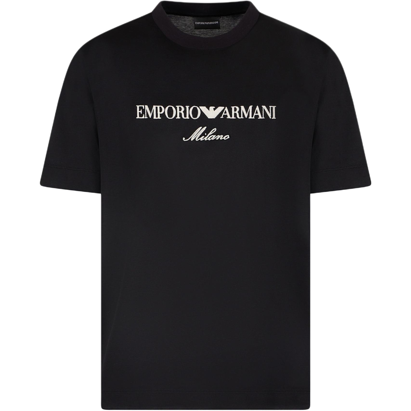 Футболка с коротким рукавом и круглым вырезом EMPORIO ARMANI, черный
Футболка с коротким рукавом и круглым вырезом EMPORIO ARMANI, черный