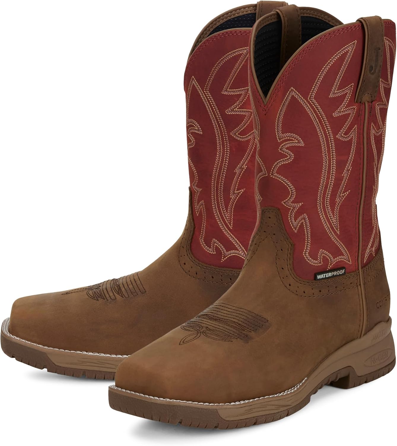 Мужские ботинки Justin NiTread с композитным носком, 28 см - коллекция Commander - с квадратным носком, из кожи полного зерна, с комфортной стелькой и маслостойкой, противоскользящей подошвой, Amber
Мужские ботинки Justin NiTread с композитным носком, 28 см - коллекция Commander - с квадратным носком, из кожи полного зерна, с комфортной стелькой и маслостойкой, противоскользящей подошвой, Amber