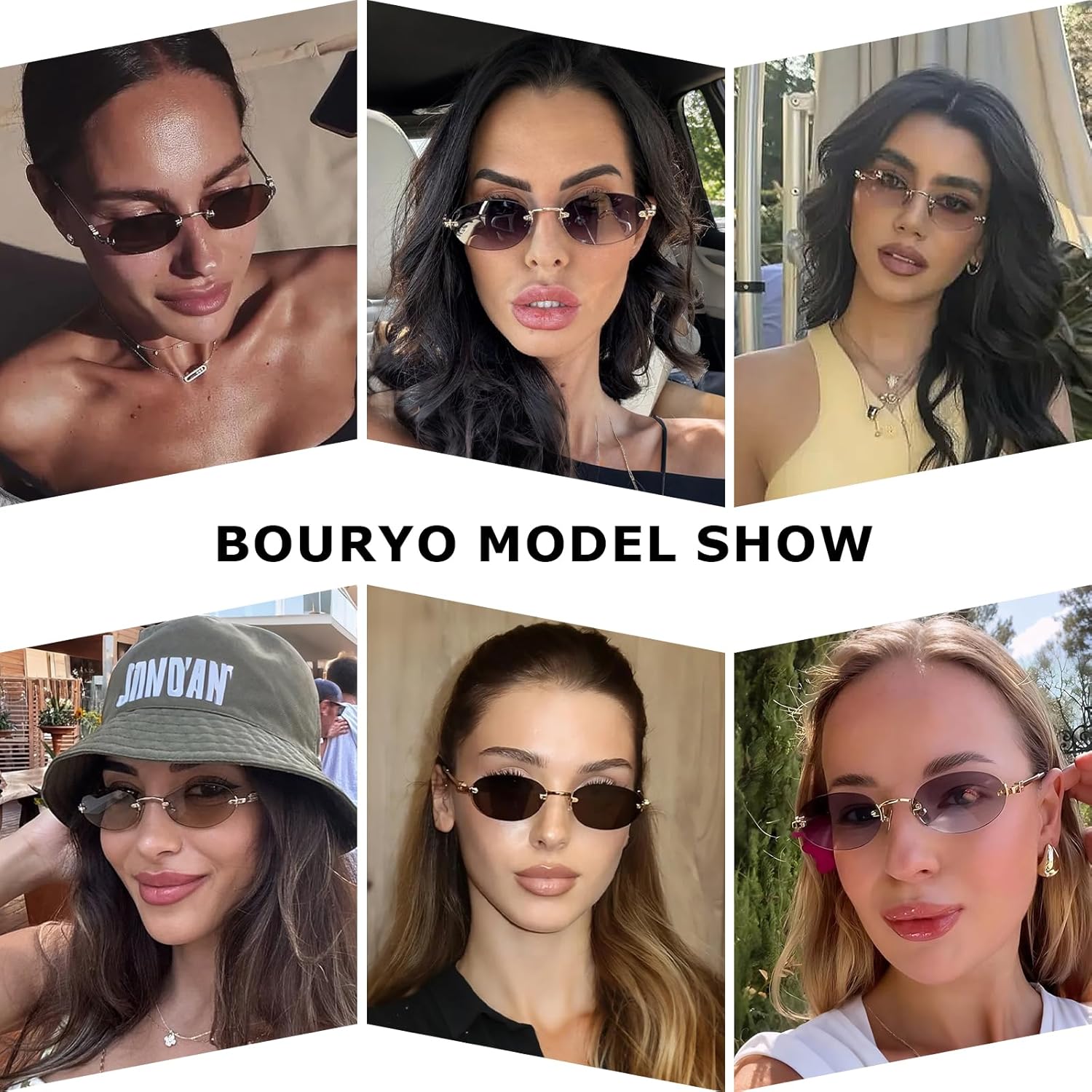 Солнцезащитные очки Bouryo Retro Small Oval для женщин - модные солнцезащитные очки без металлической оправы - стильные узкие солнцезащитные очки в стиле Y2K от дизайнеров, A1-gold/Black Gray Lens
Солнцезащитные очки Bouryo Retro Small Oval для женщин - модные солнцезащитные очки без металлической оправы - стильные узкие солнцезащитные очки в стиле Y2K от дизайнеров, A1-gold/Black Gray Lens