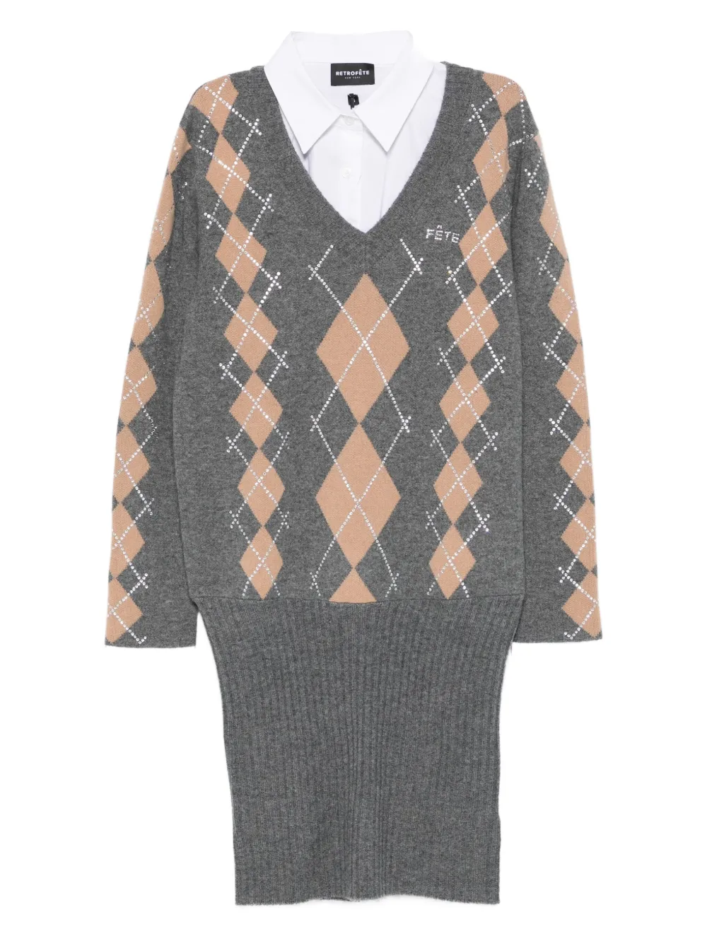 Платье мини Ornella с узором аргайл Retrofete, серый
Платье мини Ornella с узором аргайл Retrofete, серый
