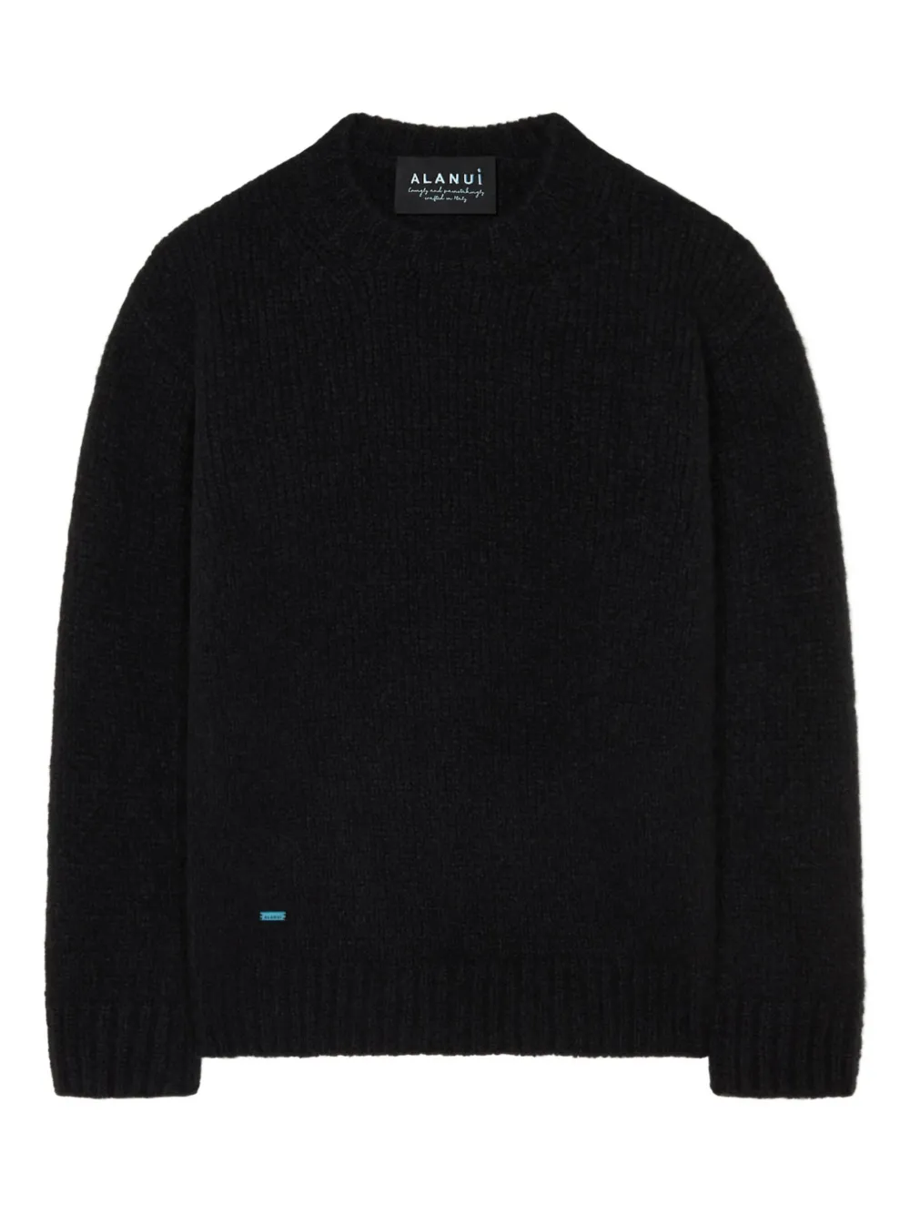 Свитер в рубчик с круглым вырезом Alanui, черный
Свитер в рубчик с круглым вырезом Alanui, черный