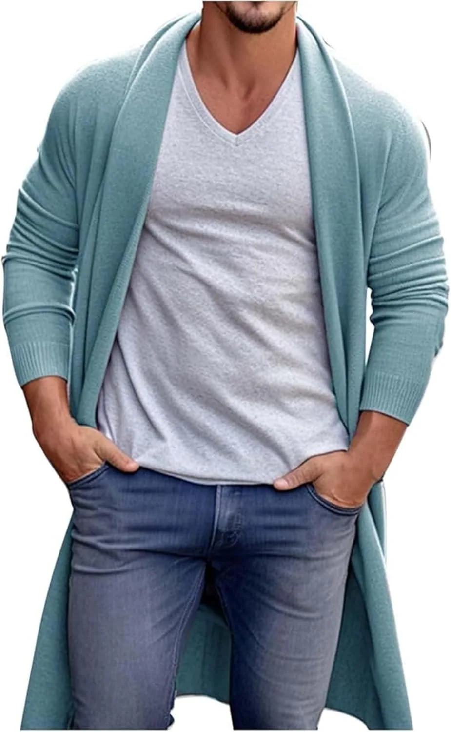 Мужской кардиган с открытой передней частью, длинный, с воротником-шалью и ажурной вязкой SWJGLITTR
Мужской кардиган с открытой передней частью, длинный, с воротником-шалью и ажурной вязкой SWJGLITTR