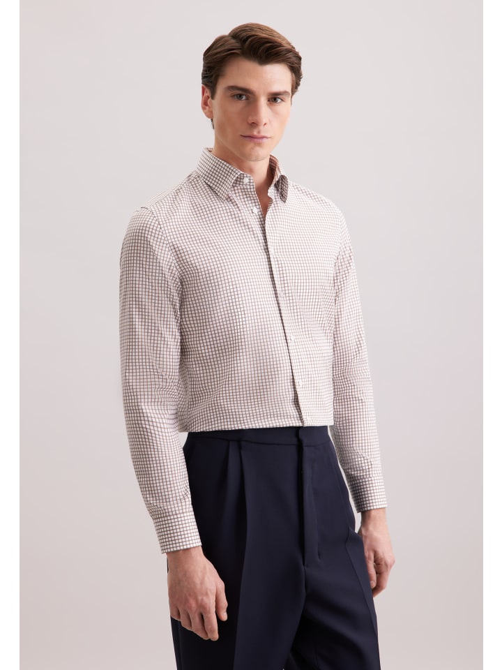 Узкая деловая рубашка коричневого цвета Seidensticker
Узкая деловая рубашка коричневого цвета Seidensticker