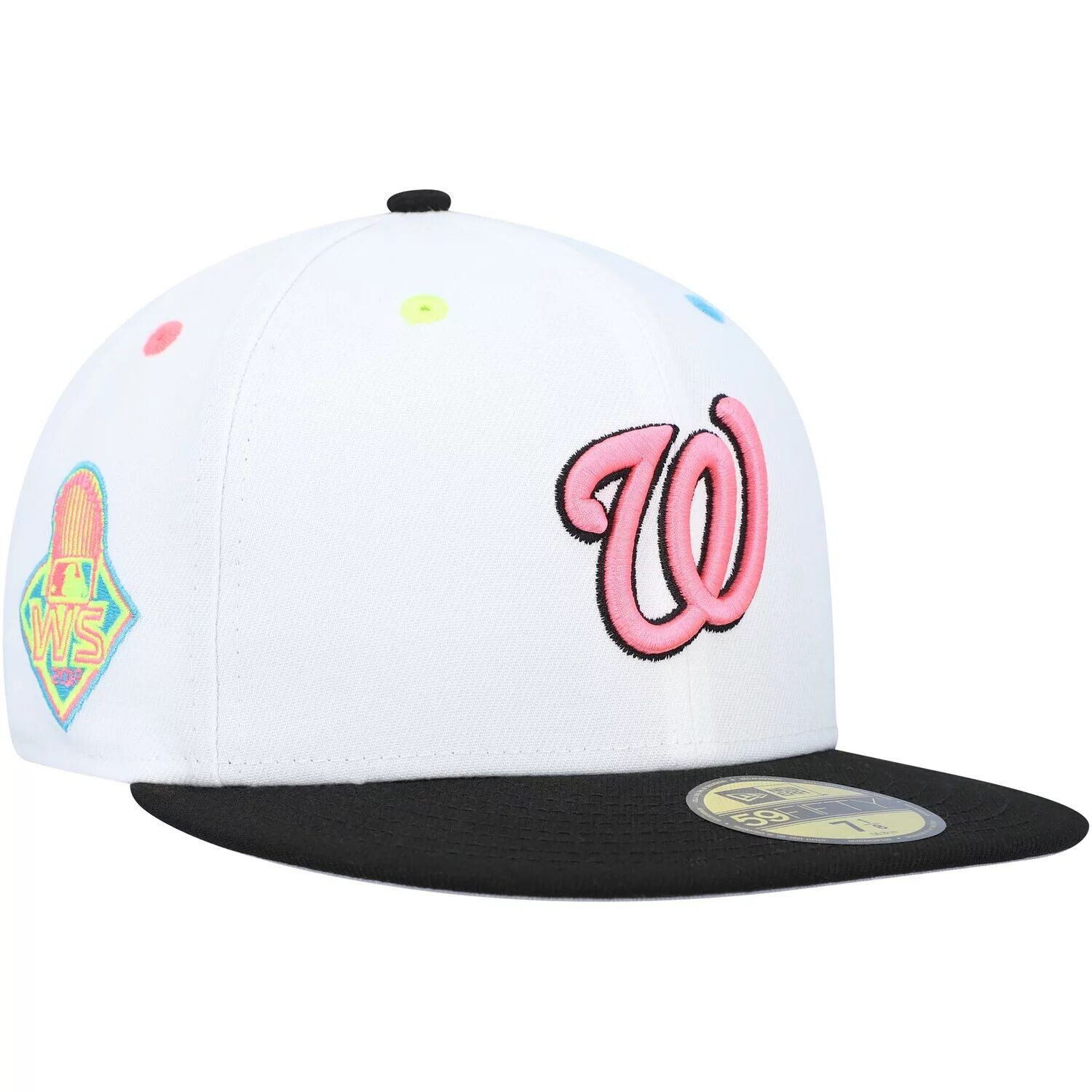 Мужская облегающая шляпа New Era White Washington Nationals 2019 World Series Neon Eye 59FIFTY
Мужская облегающая шляпа New Era White Washington Nationals 2019 World Series Neon Eye 59FIFTY