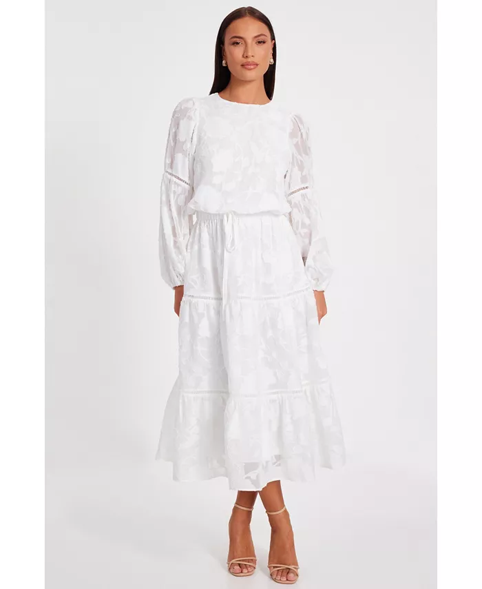 Женское миди-платье из жаккарда с рукавами-фонариками QUIZ, белый
Женское миди-платье из жаккарда с рукавами-фонариками QUIZ, белый