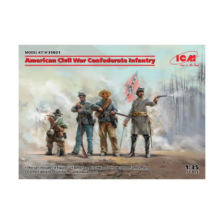 Пехота Конфедерации, Military Models 1/35 Scale (ICM)
Пехота Конфедерации, Military Models 1/35 Scale (ICM)