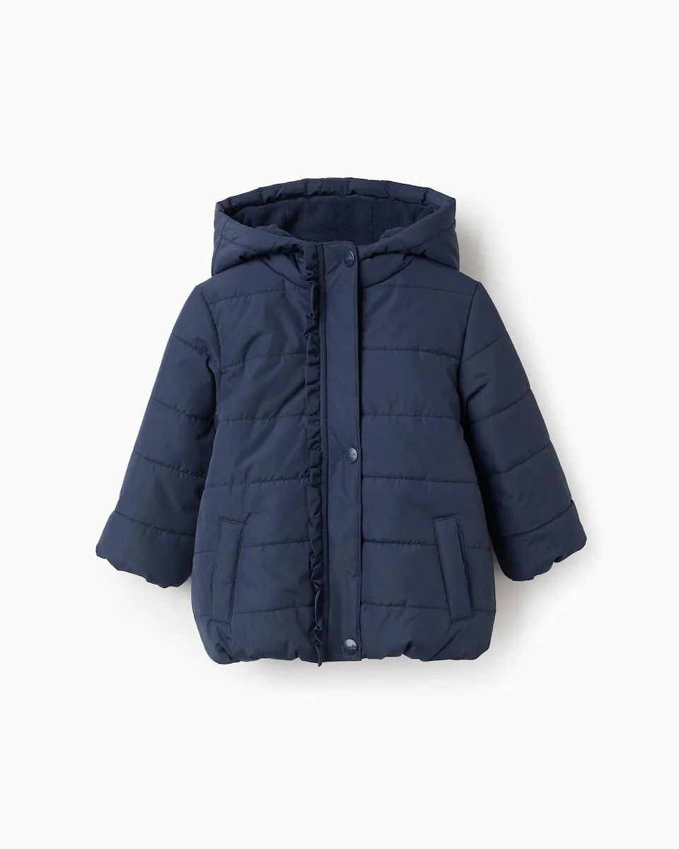 Детский стеганый пуховик с капюшоном и флисовой подкладкой Zippy, темно-синий
Детский стеганый пуховик с капюшоном и флисовой подкладкой Zippy, темно-синий