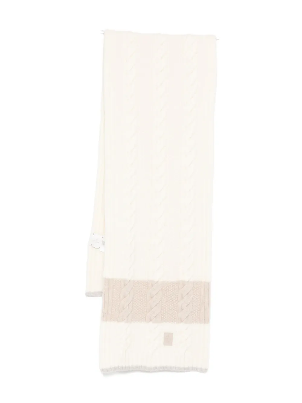 Логотип шарф вязаный косичкой Eleventy Kids, белый
Логотип шарф вязаный косичкой Eleventy Kids, белый