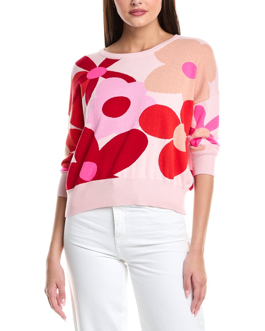 WISPR Свитер из цветочного шелкового микса, розовый 
WISPR Свитер из цветочного шелкового микса, розовый