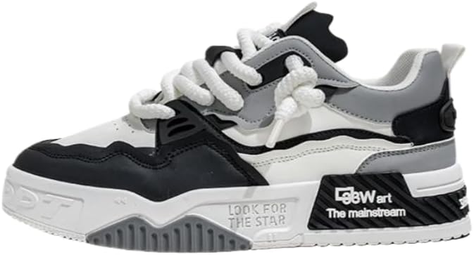 Мужские модные повседневные спортивные кроссовки, удобные, противоскользящие, с толстой подошвой, скейтбордические кроссовки, подходят для занятий спортом на открытом воздухе Txlkgqw, черный
Мужские модные повседневные спортивные кроссовки, удобные, противоскользящие, с толстой подошвой, скейтбордические кроссовки, подходят для занятий спортом на открытом воздухе Txlkgqw, черный