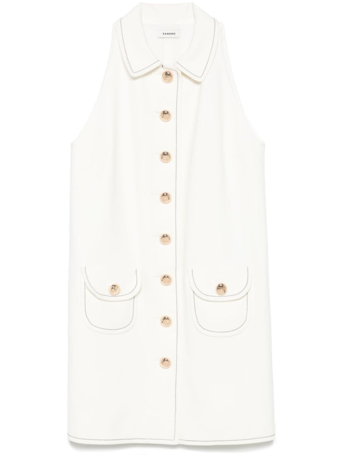 SANDRO платье мини без рукавов, нейтральный
SANDRO платье мини без рукавов, нейтральный