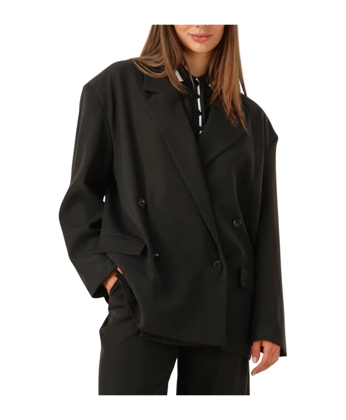 Двубортный тканый блейзер Alix The Label, черный
Двубортный тканый блейзер Alix The Label, черный