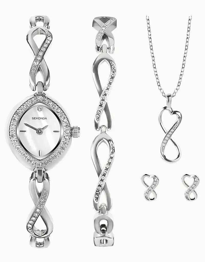 Женский аналоговый подарочный набор Sekonda 18 мм в серебряном цвете
Женский аналоговый подарочный набор Sekonda 18 мм в серебряном цвете