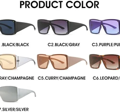 Солнцезащитные очки в стиле панк большого размера 2026 года для женщин и мужчин. Модные солнцезащитные очки, очки-маска, очки с защитой от УФ-излучения UV400 MTZJH, 1
Солнцезащитные очки в стиле панк большого размера 2026 года для женщин и мужчин. Модные солнцезащитные очки, очки-маска, очки с защитой от УФ-излучения UV400 MTZJH, 1