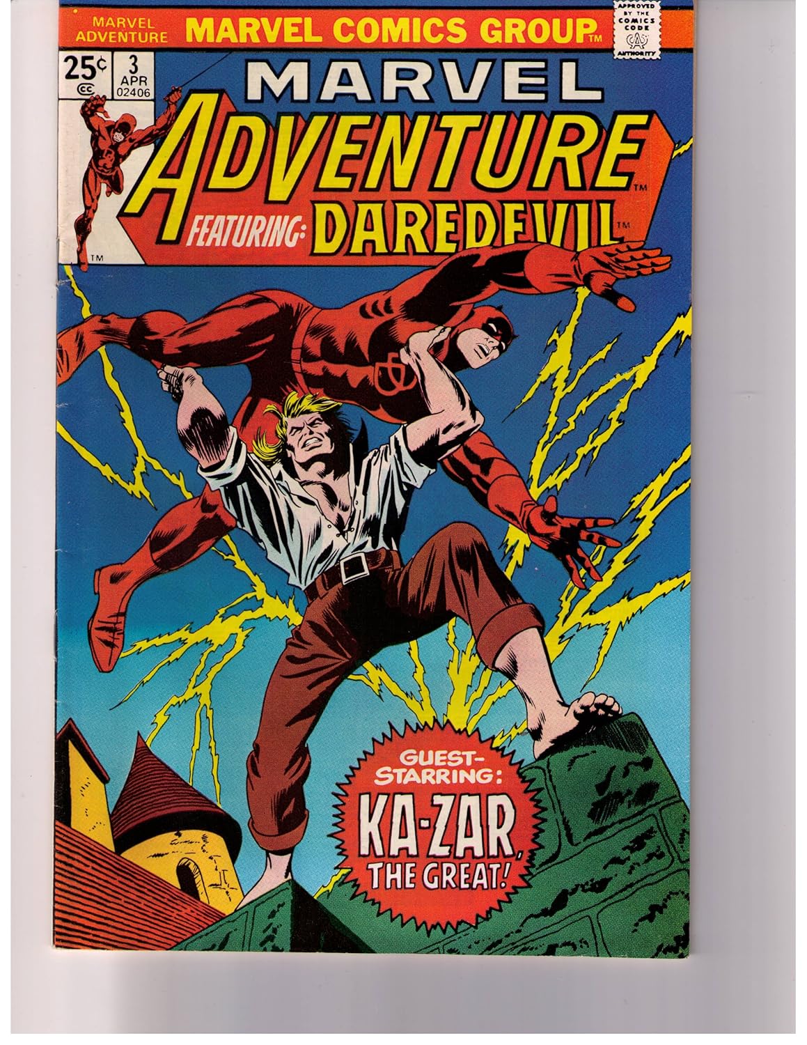 Marvel Adventure Featuring: Daredevil No. 2 Apr 1976 (Ka-Zar the Great!, Vol. 1) (Marvel Comic Group)
Marvel Adventure Featuring: Daredevil No. 2 Apr 1976 (Ka-Zar the Great!, Vol. 1) (Marvel Comic Group)