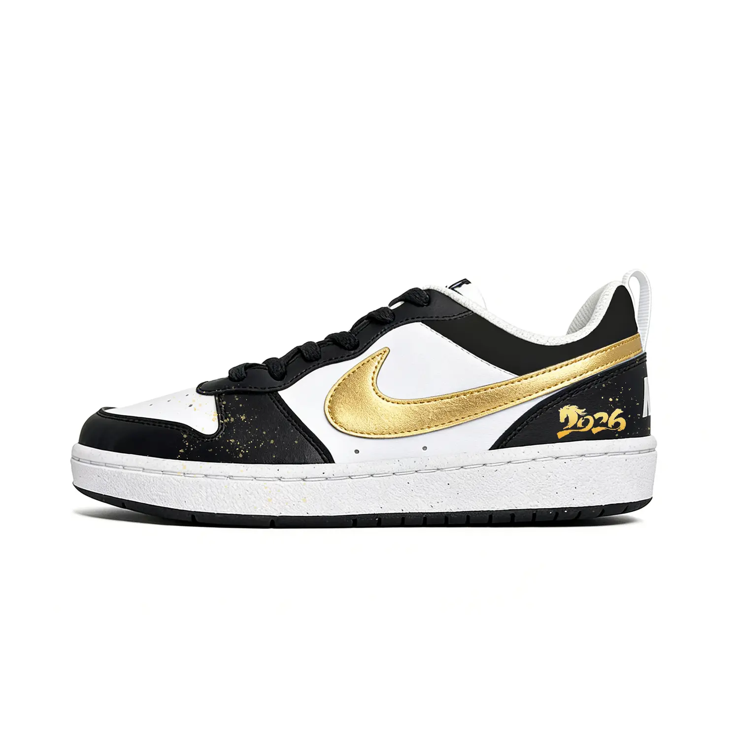 Nike Детские низкие скейтбордистские кроссовки Court Borough LOW RECRAFT с противоскользящим и износостойким покрытием, черные с золотым рисунком, для подростков
Nike Детские низкие скейтбордистские кроссовки Court Borough LOW RECRAFT с противоскользящим и износостойким покрытием, черные с золотым рисунком, для подростков