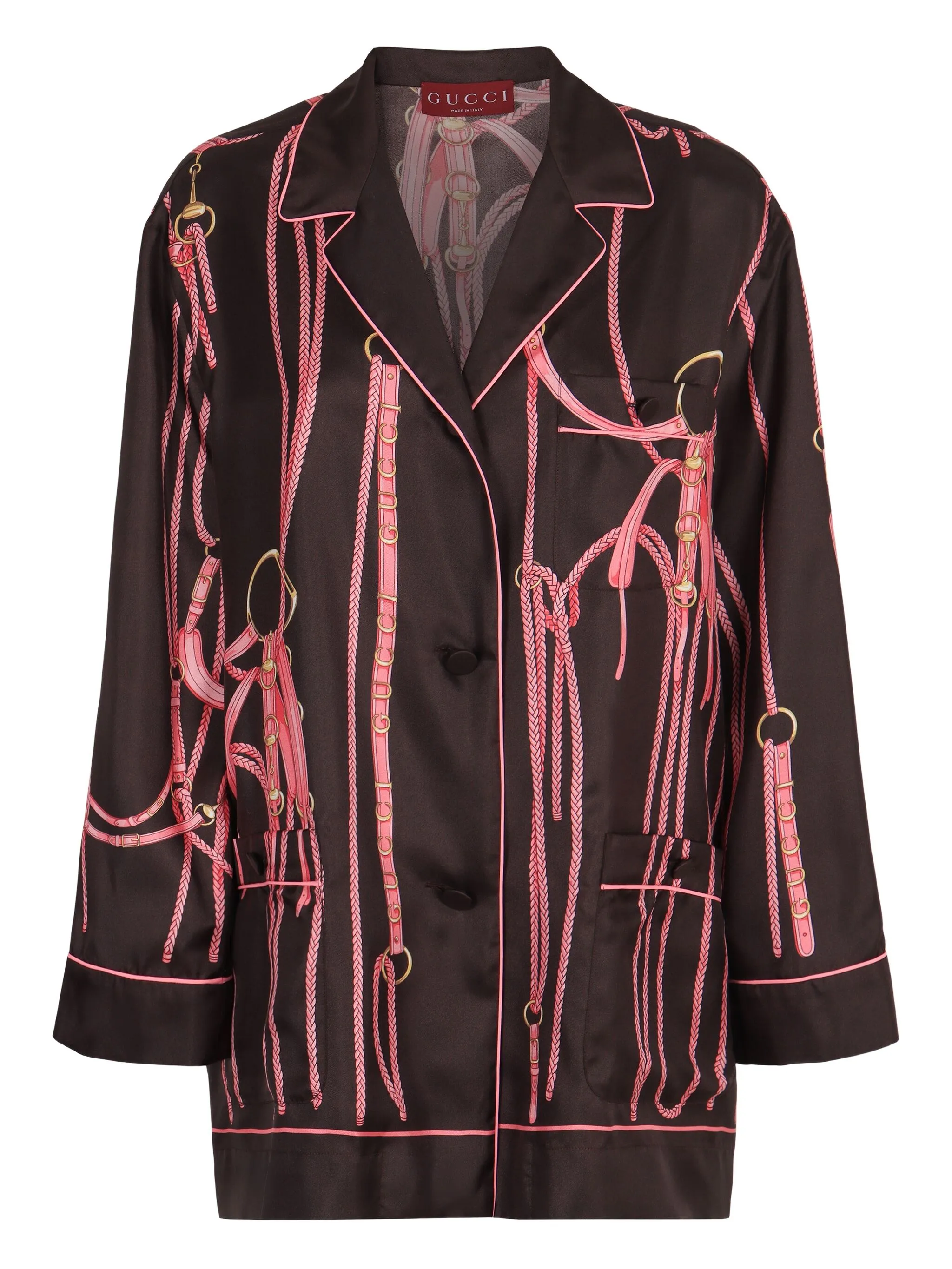 Жаккардовая куртка с карманами Gucci, коричневый
Жаккардовая куртка с карманами Gucci, коричневый