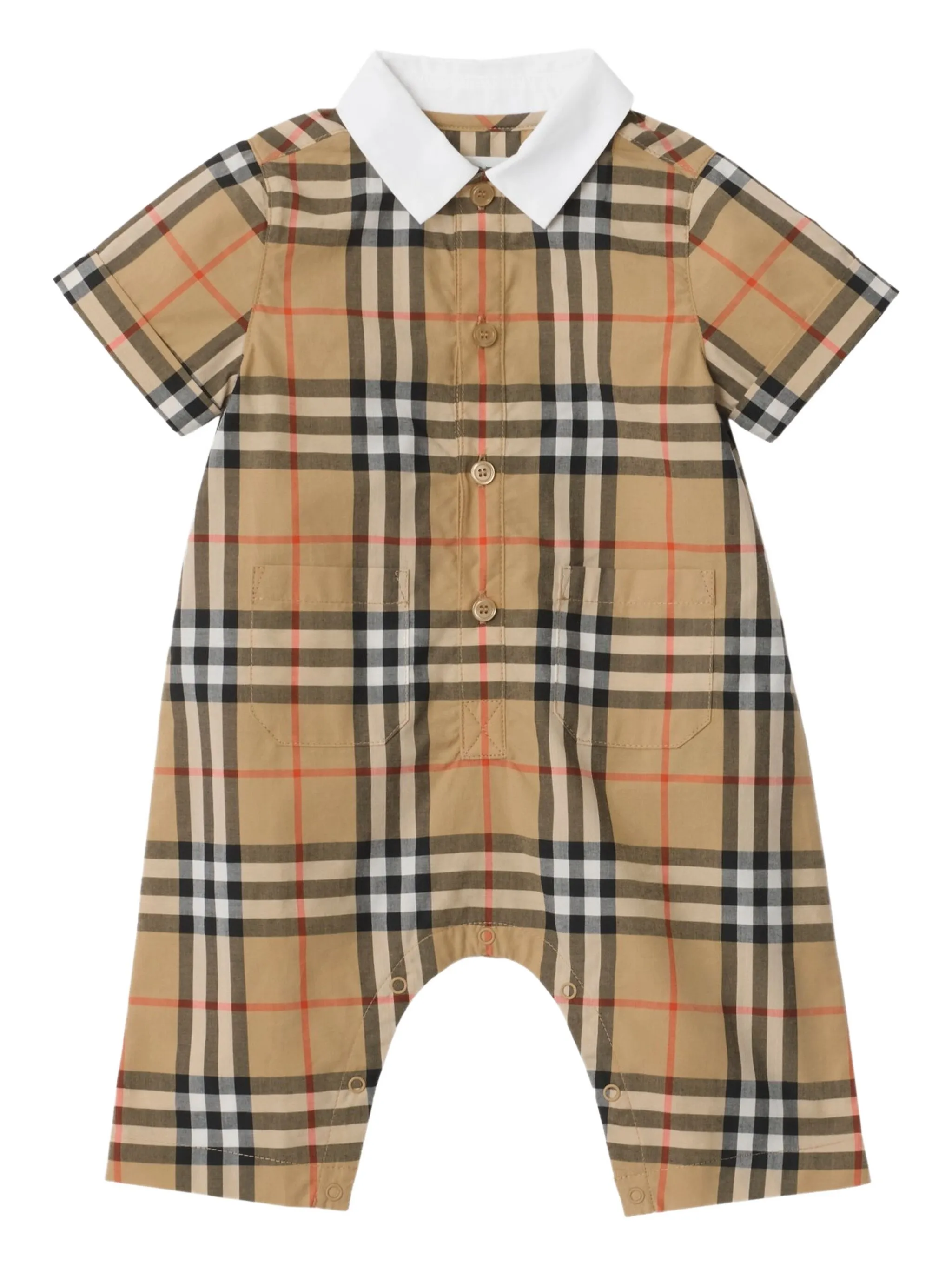 Ромпер в клетку Burberry Kids, нейтральный
Ромпер в клетку Burberry Kids, нейтральный