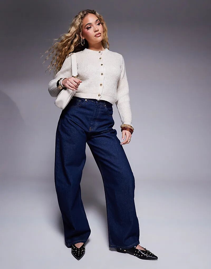 Кардиган в рубчик с золотыми пуговицами овсяного цвета ASOS DESIGN
Кардиган в рубчик с золотыми пуговицами овсяного цвета ASOS DESIGN