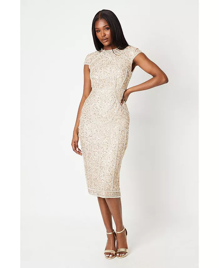 Женское платье-карандаш с декоративными элементами Coast, загар/бежевый
Женское платье-карандаш с декоративными элементами Coast, загар/бежевый