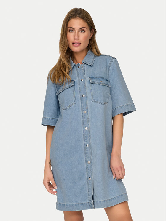 Джинсовое платье стандартный крой Belle 15324384 Only, синий 
Джинсовое платье стандартный крой Belle 15324384 Only, синий