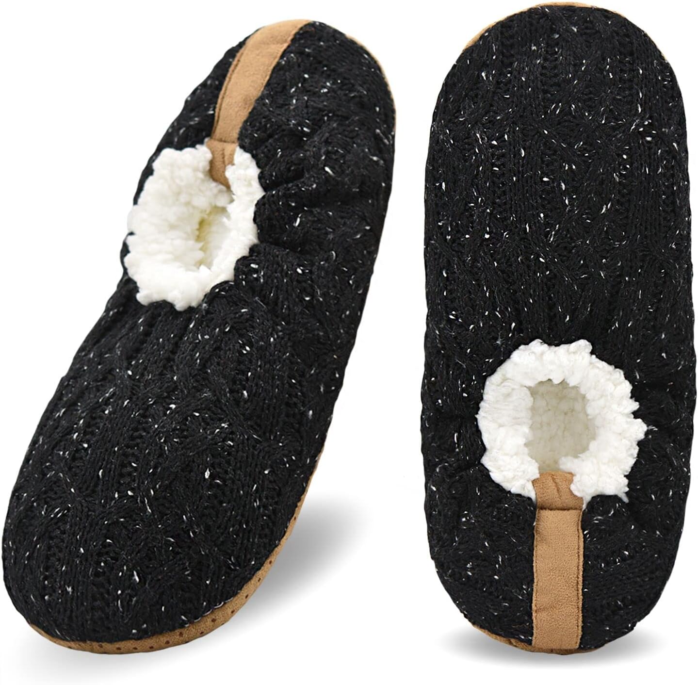 Мужские носки-тапочки DICUIRD с нескользящей подошвой, теплые домашние носки с захватами для мужчин, пушистые вязаные тапочки, черный
Мужские носки-тапочки DICUIRD с нескользящей подошвой, теплые домашние носки с захватами для мужчин, пушистые вязаные тапочки, черный