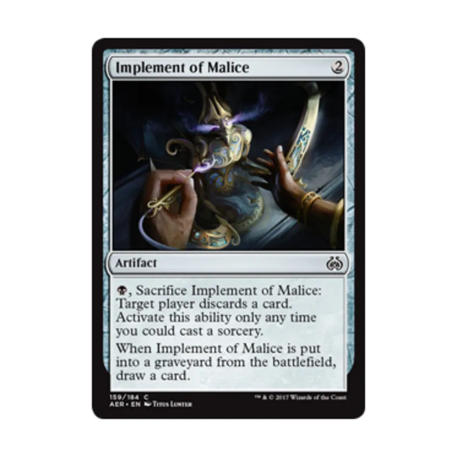 CCG Орудие злобы (С) (фольга), MTG - Aether Revolt
CCG Орудие злобы (С) (фольга), MTG - Aether Revolt