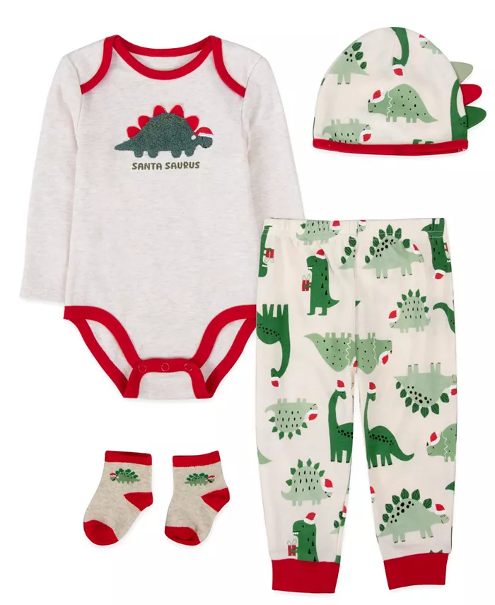 Комплект для новорожденных мальчиков Santa Saurus из 4 предметов Baby Essentials, загар/бежевый
Комплект для новорожденных мальчиков Santa Saurus из 4 предметов Baby Essentials, загар/бежевый