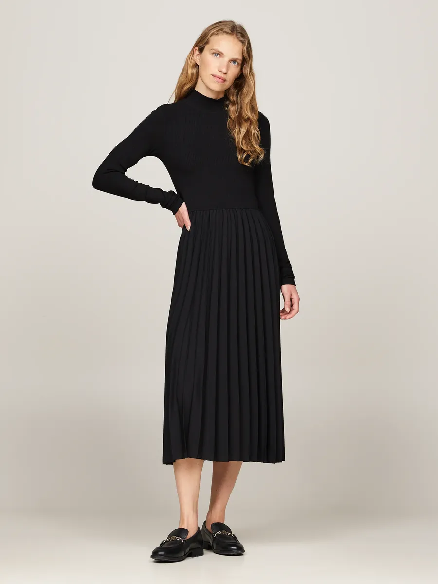 Платье-блузка Tommy Hilfiger "RIB MIX F&F PLEATED DRESS LS", со складками, в рубчик, черный
Платье-блузка Tommy Hilfiger "RIB MIX F&F PLEATED DRESS LS", со складками, в рубчик, черный