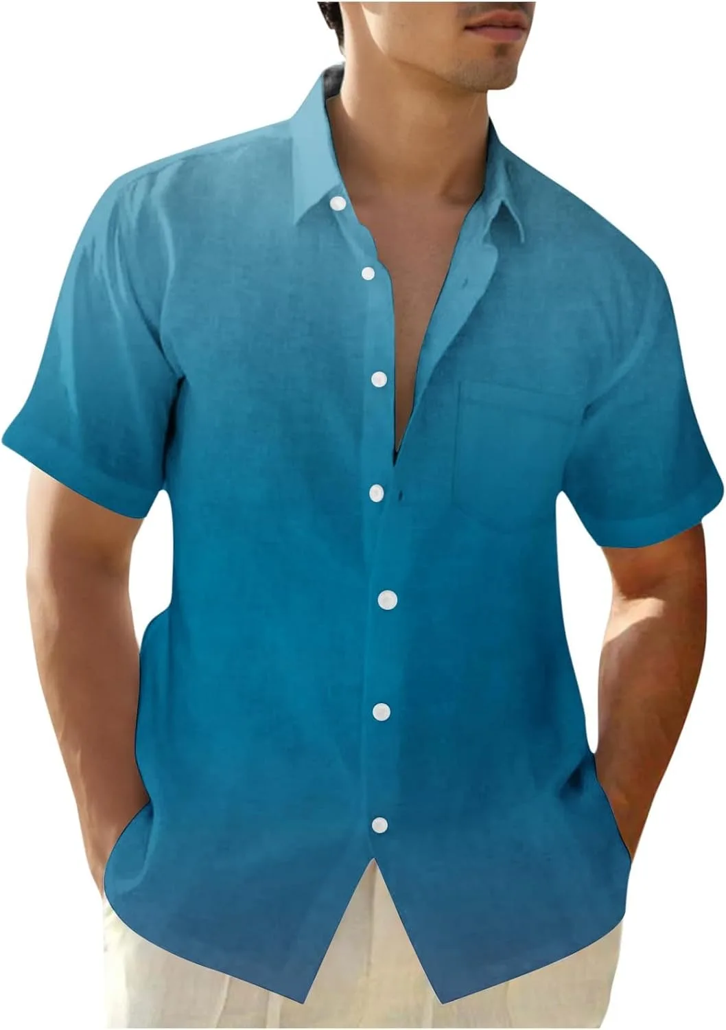 Футболка мужская летняя с коротким рукавом, Big and Tall, Loose Fit, Button Down
Футболка мужская летняя с коротким рукавом, Big and Tall, Loose Fit, Button Down