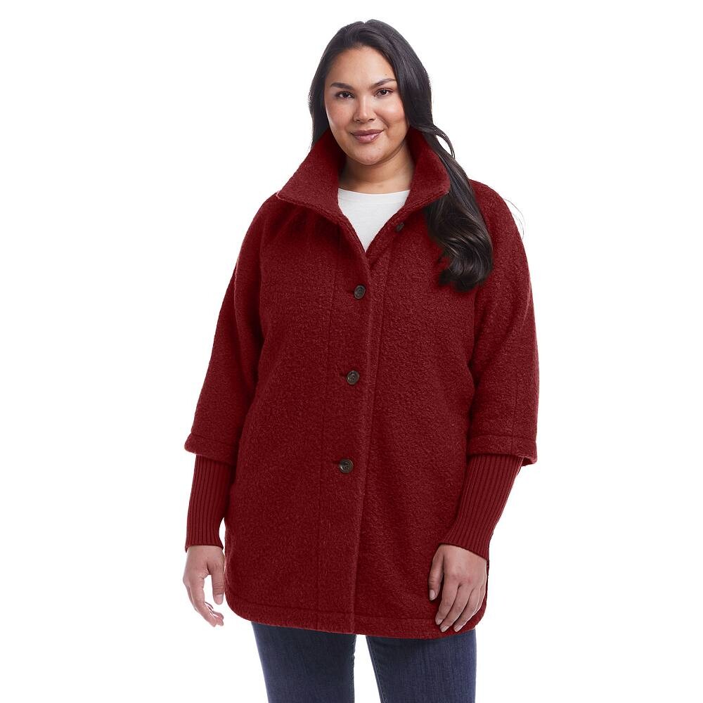 Плюс размер Weathercast Пуговица спереди Вязаный рукав-букле Топпер, цвет Chili Pepper
Плюс размер Weathercast Пуговица спереди Вязаный рукав-букле Топпер, цвет Chili Pepper