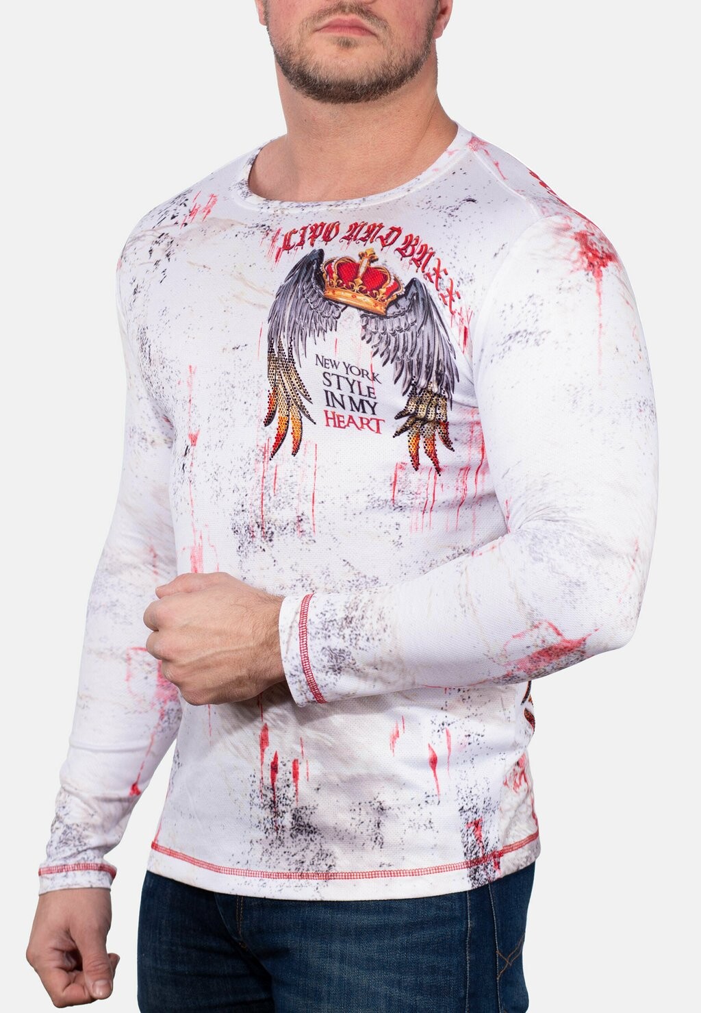 Топ с длинными рукавами Cipo & Baxx, белый
Топ с длинными рукавами Cipo & Baxx, белый