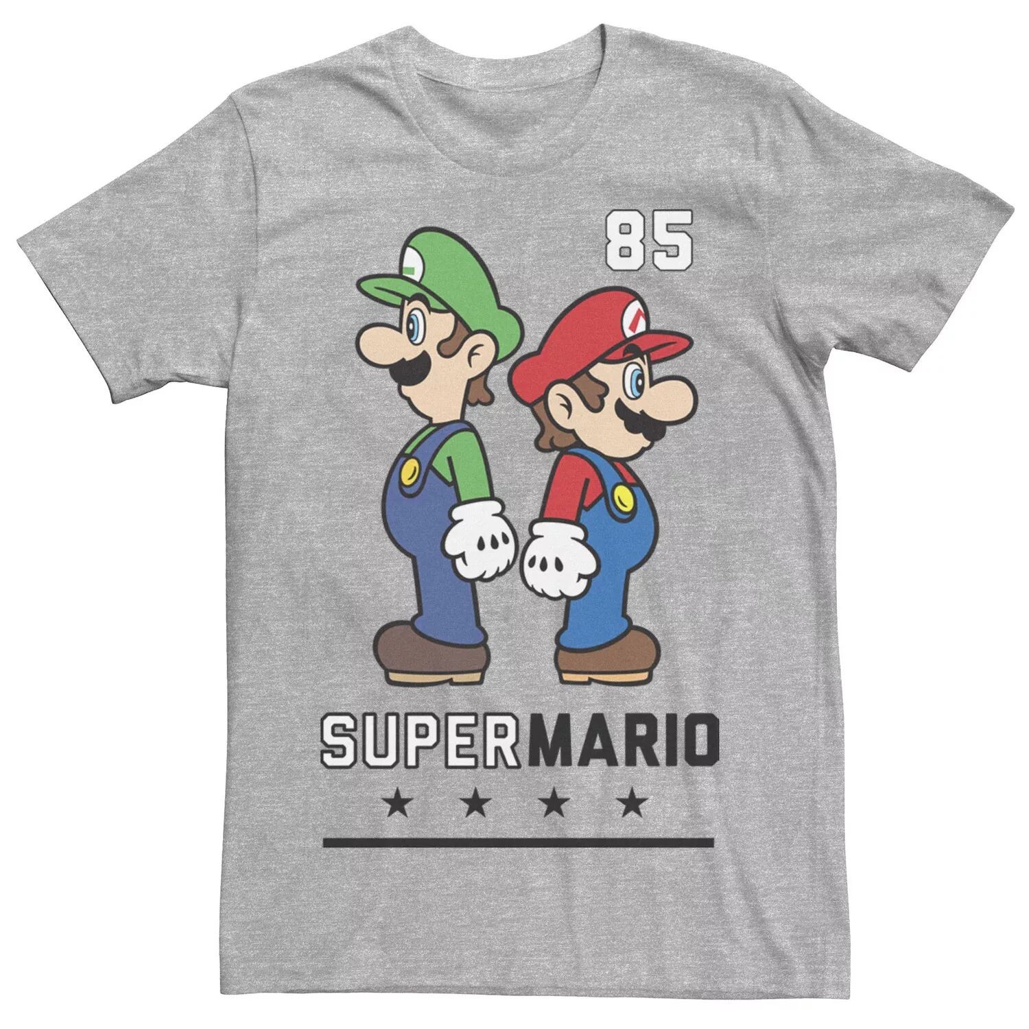Мужская футболка с рисунком Nintendo Super Mario Luigi Back to Back Athletic 85 Licensed Character
Мужская футболка с рисунком Nintendo Super Mario Luigi Back to Back Athletic 85 Licensed Character