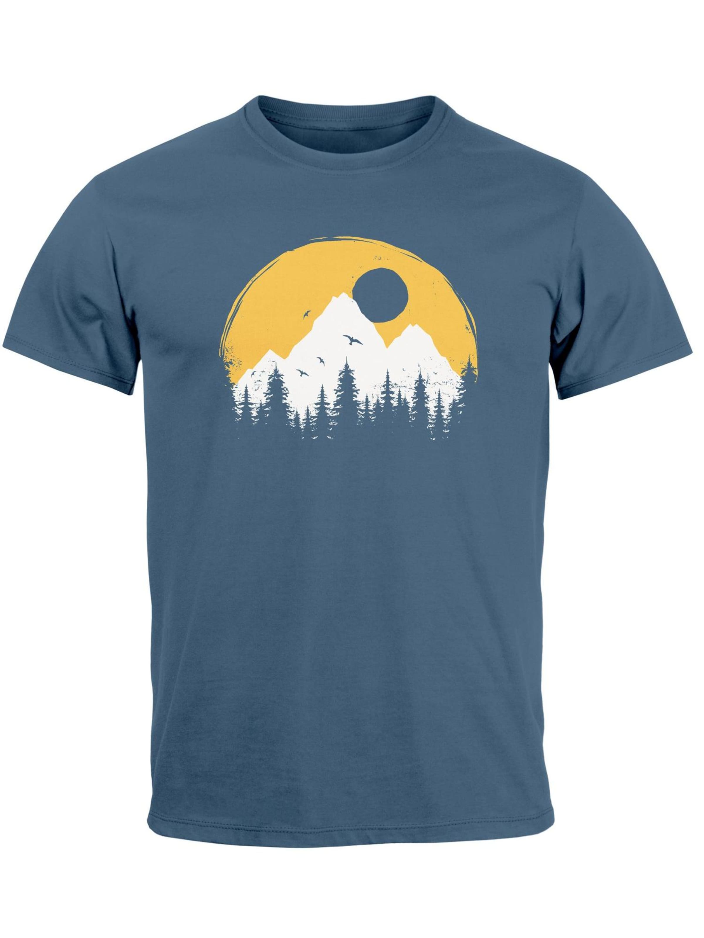 Neverless Футболка 'Mountains' в синем цвете
Neverless Футболка 'Mountains' в синем цвете