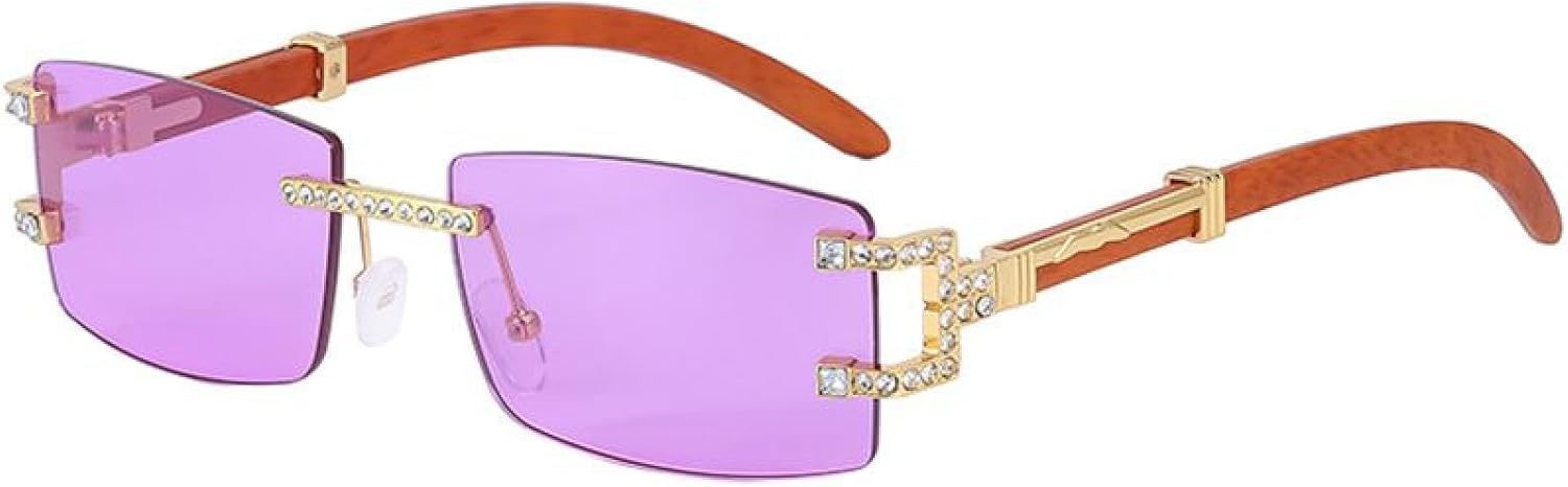 Маленькие прямоугольные солнцезащитные очки без оправы для мужчин, роскошные ретро-очки для женщин, винтажные очки без оправы с защитой от УФ-излучения UV400 TYUVIVO, Purple
Маленькие прямоугольные солнцезащитные очки без оправы для мужчин, роскошные ретро-очки для женщин, винтажные очки без оправы с защитой от УФ-излучения UV400 TYUVIVO, Purple