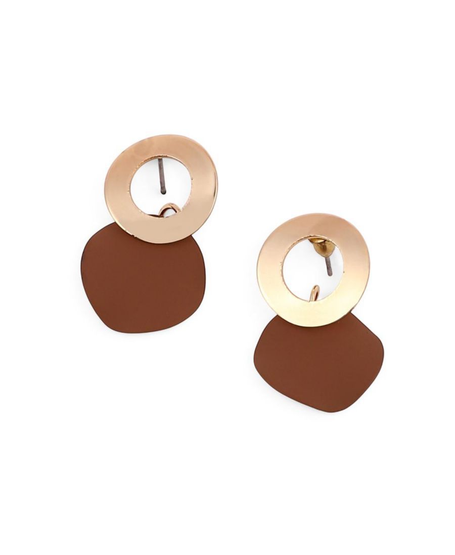 Женские серьги-подвески с круглой пластиной - цвет мокко SOHI, Brown
Женские серьги-подвески с круглой пластиной - цвет мокко SOHI, Brown