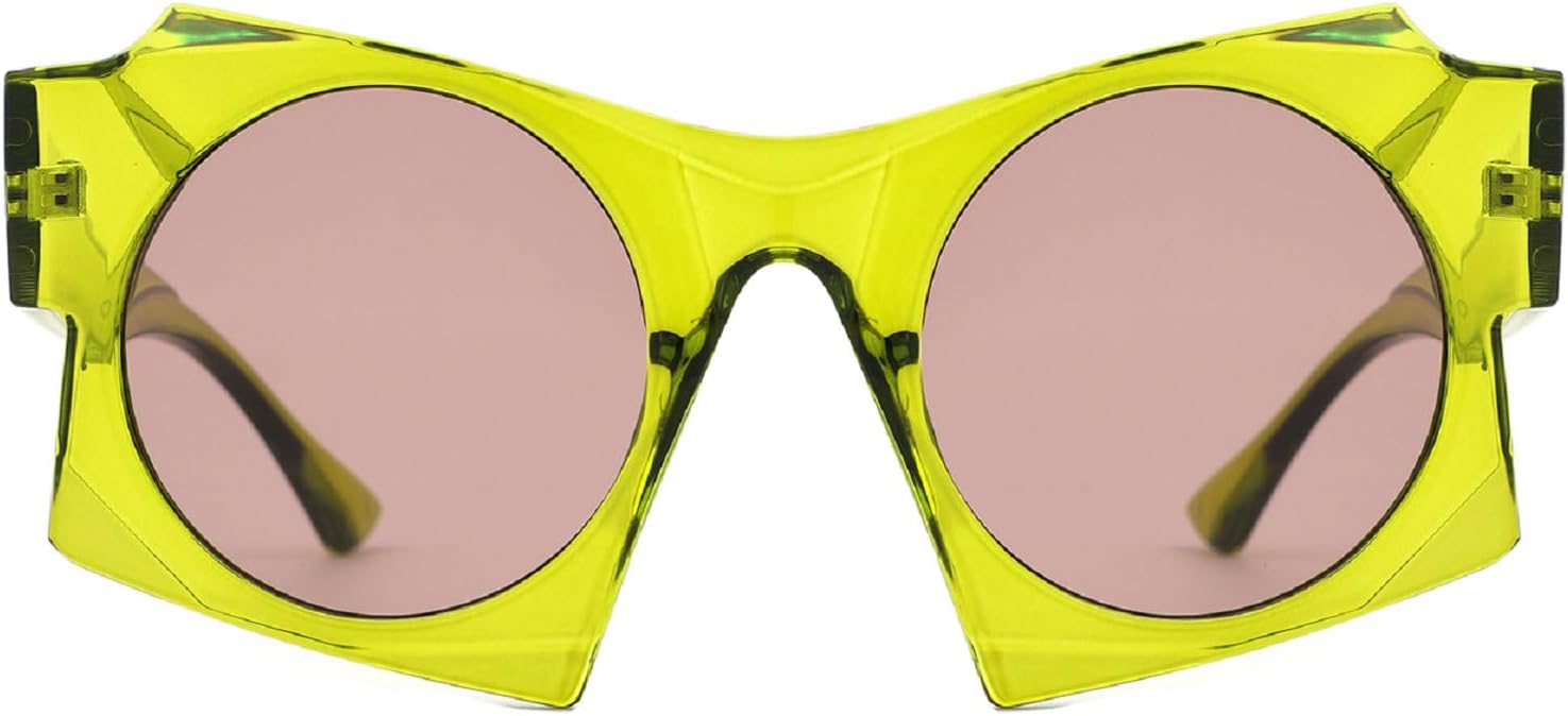 Модные солнцезащитные очки неправильной формы «кошачий глаз» для женщин, для вечеринки на Хэллоуин, круглые дизайнерские солнцезащитные очки зеленого цвета, размер N45 mincl, Green
Модные солнцезащитные очки неправильной формы «кошачий глаз» для женщин, для вечеринки на Хэллоуин, круглые дизайнерские солнцезащитные очки зеленого цвета, размер N45 mincl, Green