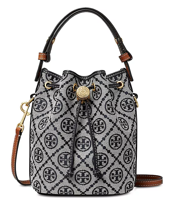Мини-Сумка-Ведро с монограммой T Tory Burch, синий
Мини-Сумка-Ведро с монограммой T Tory Burch, синий
