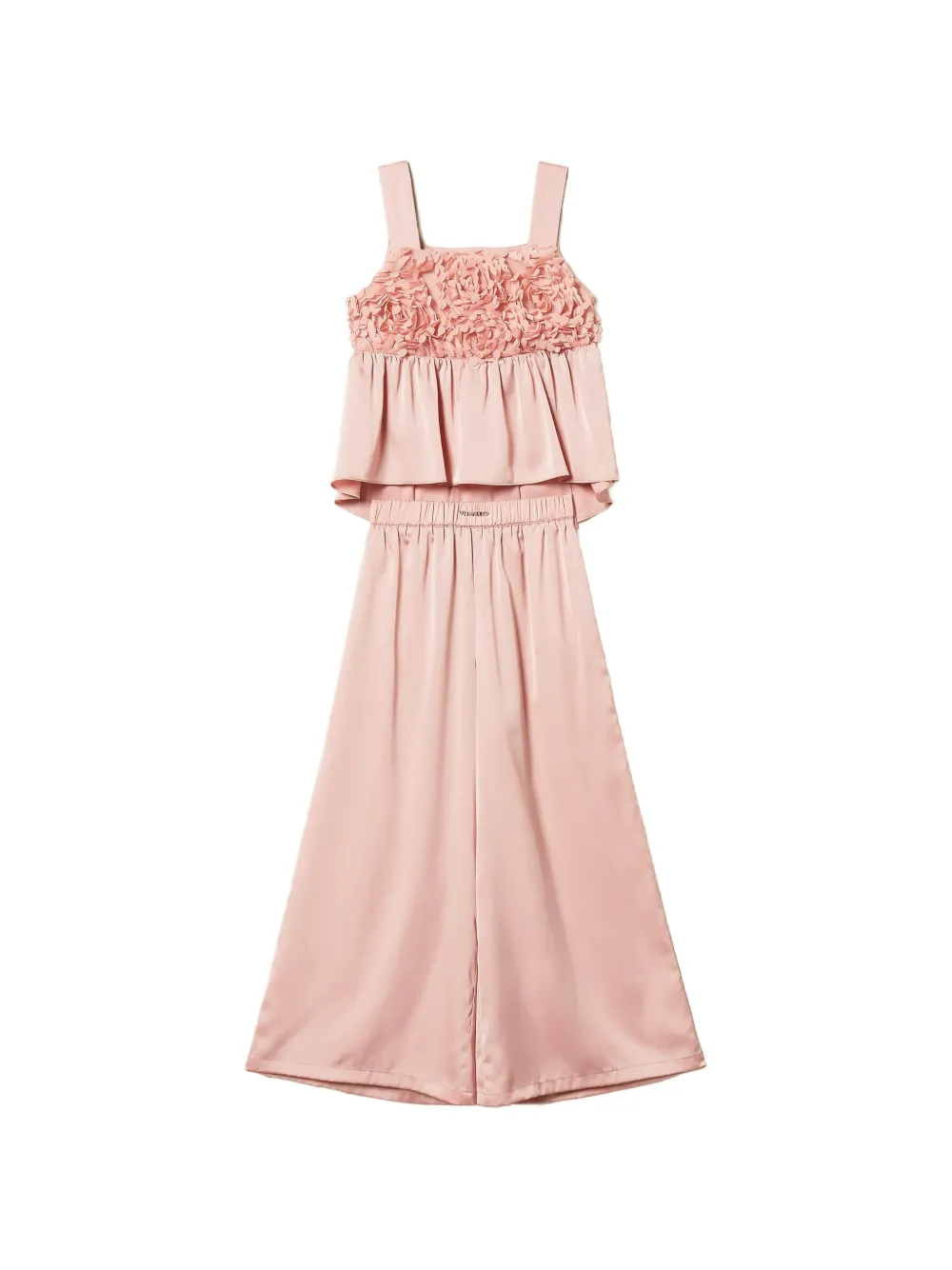 Костюм с брюками и деталями в виде роз Twinset Kids, розовый
Костюм с брюками и деталями в виде роз Twinset Kids, розовый