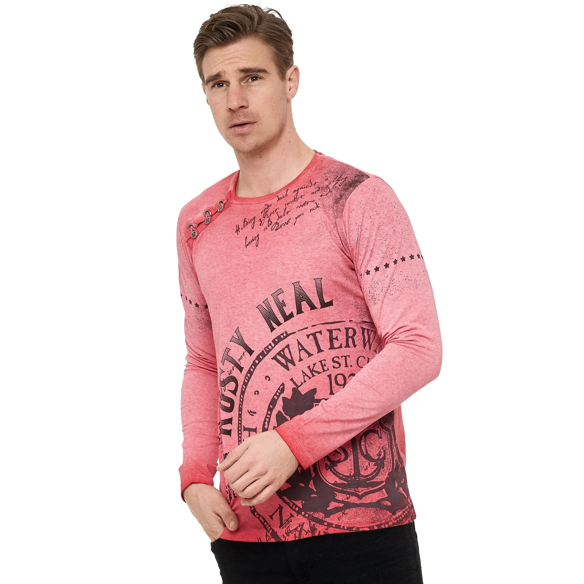 Рубашка Rusty Neal с длинными рукавами и промасленным принтом, черный
Рубашка Rusty Neal с длинными рукавами и промасленным принтом, черный